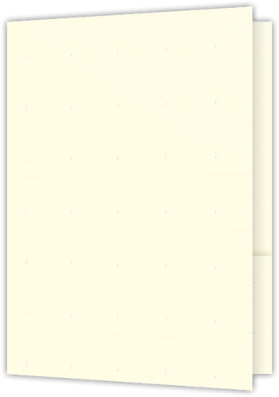 Vanilla Vellum 80lb 9 x 12 Two Pocket Folders with 4 Inch Curved Pockets