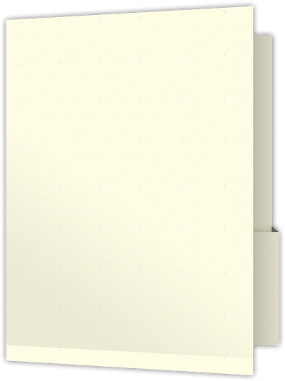 Vanilla Vellum 80lb 9 x 12 Two Pocket Folders with 4 1/4 Inch Deep Box Pockets and 1/4 Inch Expansion with Double Score Spine