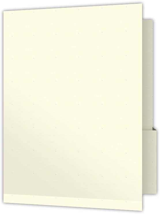 Vanilla Vellum 80lb 9 x 12 Two Pocket Folders with 4 1/4 Inch Deep Box Pockets and 1/4 Inch Expansion with Double Score Spine