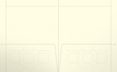Vanilla Vellum 80lb 9 1/2 x 11 3/4 Two Pocket Folders with 4 1/2 Inch Pockets and 1 Inch Reinforced Top and Edges