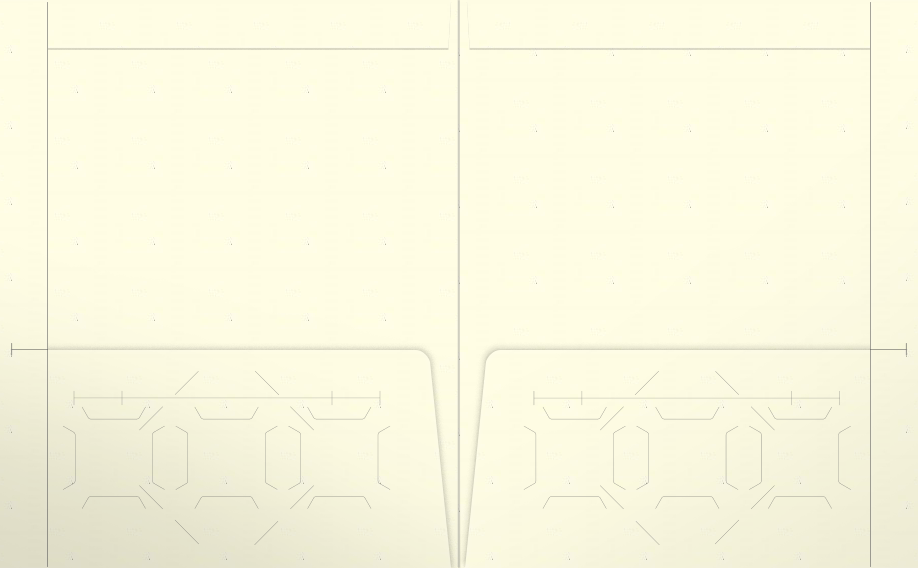 Vanilla Vellum 80lb 9 1/2 x 11 3/4 Two Pocket Folders with 4 1/2 Inch Pockets and 1 Inch Reinforced Top and Edges
