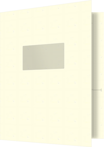 Vanilla Vellum 80lb 9 1/2 x 11 3/4 Two Pocket Folders with 4 1/2 Inch Pockets and 1 Inch Reinforced Top and Edges