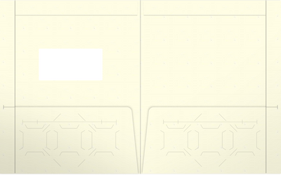 Vanilla Vellum 80lb 9 1/2 x 11 3/4 Two Pocket Folders with 4 1/2 Inch Pockets and 1 Inch Reinforced Top and Edges
