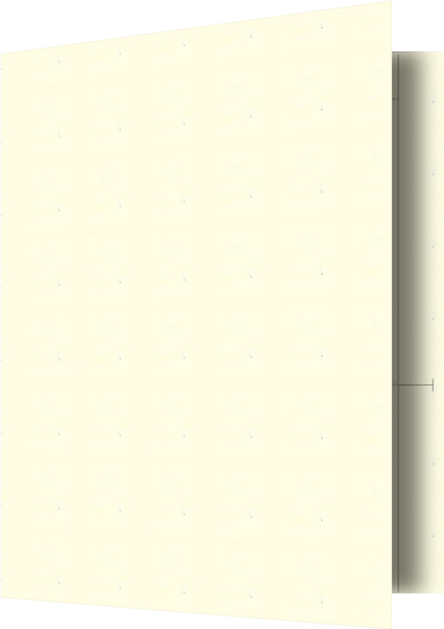 Vanilla Vellum 80lb 9 1/2 x 11 3/4 Two Pocket Folders with 4 1/2 Inch Pockets and 1 Inch Reinforced Top and Edges