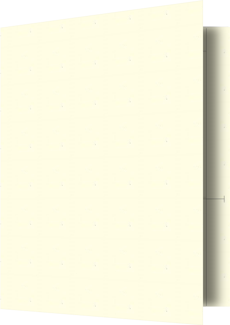 Vanilla Vellum 80lb 9 1/2 x 11 3/4 Two Pocket Folders with 4 1/2 Inch Pockets and 1 Inch Reinforced Top and Edges