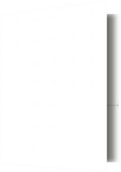 Clear Gloss-Coated 120lb 9 1/2 x 11 3/4 Two Pocket Folders with 4 1/2 Inch Pockets and 1 Inch Reinforced Top and Edges