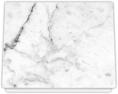 White with Ash Gray Marble Semi-Gloss 14pt C1S 9 1/2 x 12 Landscape or Portrait Certificate Holders with Rounded Corner Slits