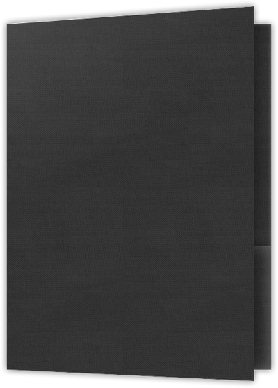 Charcoal Linen 80lb 9 x 12 Two Pocket Folders with 4 Inch Pockets