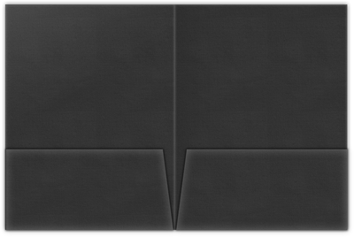 Charcoal Linen 80lb 9 x 12 Two Pocket Folders with 4 Inch Pockets