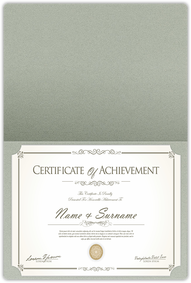 Granite Felt 80lb 9 1/2 x 12 Landscape or Portrait Certificate Holders with Rounded Corner Slits