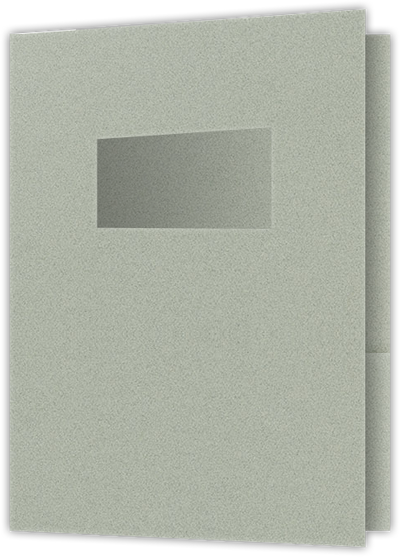 Granite Felt 80lb 9 x 12 Two Pocket Folders with 4 Inch Pockets and 2 x 4 Window