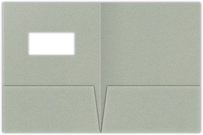 Granite Felt 80lb 9 x 12 Two Pocket Folders with 4 Inch Pockets and 2 x 4 Window