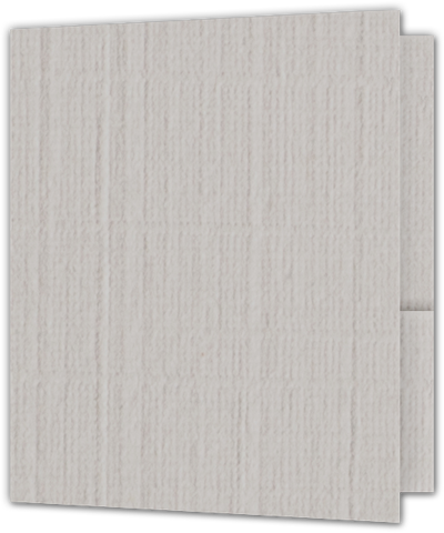 Gray Linen 80lb 9 x 12 Two Pocket Folders with 4 Inch Round Corner Pockets