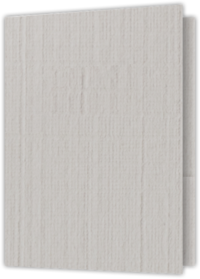 Gray Linen 80lb 9 x 12 Two Pocket Folders with 4 Inch Pockets