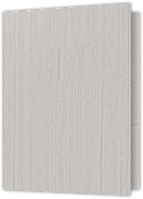 Gray Linen 80lb 9 x 12 Two Pocket Folders with 4 Inch Pockets
