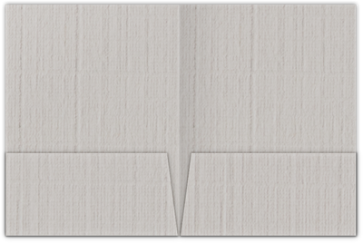 Gray Linen 80lb 9 x 12 Two Pocket Folders with 4 Inch Pockets