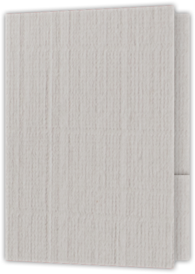 Gray Linen 80lb 9 x 12 Two Pocket Folders with 4 Inch Round Corner Pockets and 1/4 Inch Expansion with Double Score Spine