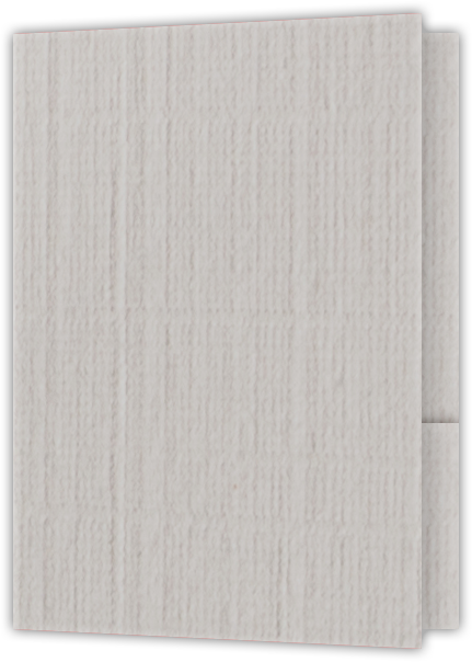 Gray Linen 80lb 9 x 12 Two Pocket Folders with 4 Inch Round Corner Pockets and 1/4 Inch Expansion with Double Score Spine