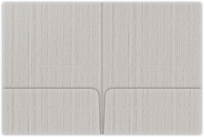 Gray Linen 80lb 9 x 12 Two Pocket Folders with 4 Inch Round Corner Pockets and 1/4 Inch Expansion with Double Score Spine