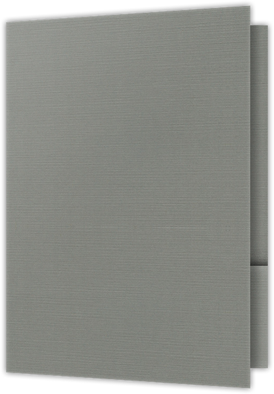 Sterling Gray Linen 100lb 9 1/2 x 14 1/2 Two Pocket Legal Folders with 4 1/2 Inch Pockets