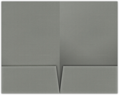 Sterling Gray Linen 100lb 9 1/2 x 14 1/2 Two Pocket Legal Folders with 4 1/2 Inch Pockets