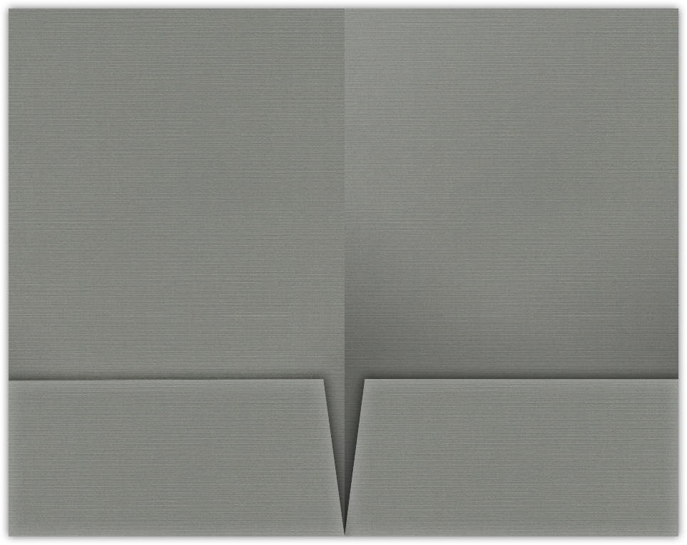 Sterling Gray Linen 100lb 9 1/2 x 14 1/2 Two Pocket Legal Folders with 4 1/2 Inch Pockets
