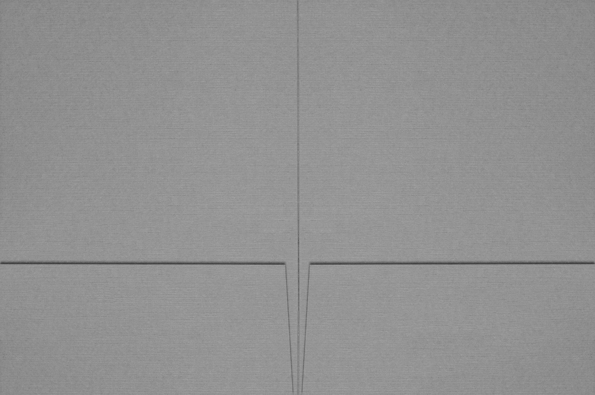 Sterling Gray Linen 100lb 6 x 9 Two Pocket Half Size Folders with 3 Inch Pockets