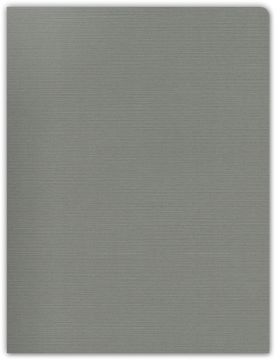 Sterling Gray Linen 100lb 9 x 12 Two Pocket Round Corner Folders with 4 1/4 Inch Pocket