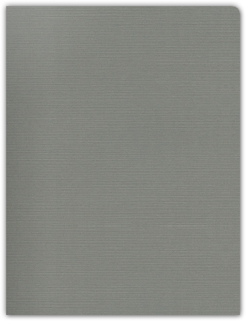 Sterling Gray Linen 100lb 9 x 12 Two Pocket Round Corner Folders with 4 1/4 Inch Pocket