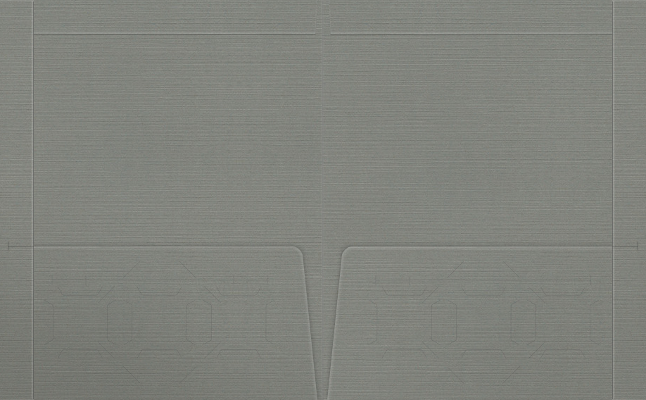 Sterling Gray Linen 100lb 9 1/2 x 11 3/4 Two Pocket Folders with 4 1/2 Inch Pockets and 1 Inch Reinforced Top and Edges
