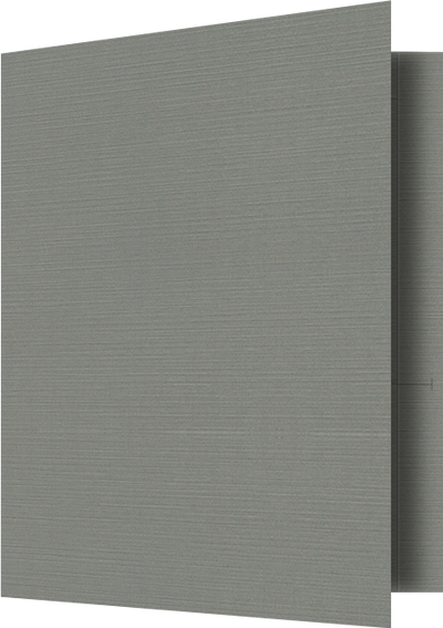 Sterling Gray Linen 100lb 9 1/2 x 11 3/4 Two Pocket Folders with 4 1/2 Inch Pockets and 1 Inch Reinforced Top and Edges