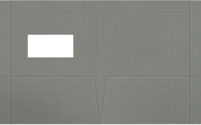 Sterling Gray Linen 100lb 9 1/2 x 11 3/4 Two Pocket Folders with 4 1/2 Inch Pockets and 1 Inch Reinforced Top and Edges