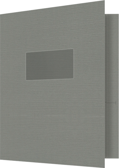 Sterling Gray Linen 100lb 9 1/2 x 11 3/4 Two Pocket Folders with 4 1/2 Inch Pockets and 1 Inch Reinforced Top and Edges