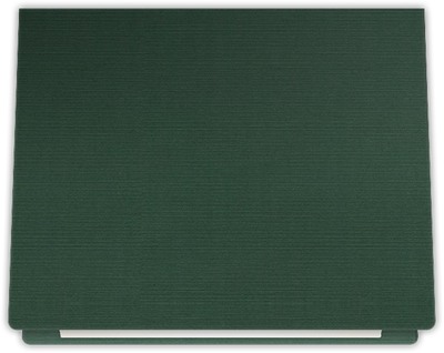 Deep Pine Linen 100lb 9 1/2 x 12 Landscape or Portrait Certificate Holders with Rounded Corner Slits