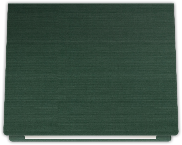 Deep Pine Linen 100lb 9 1/2 x 12 Landscape or Portrait Certificate Holders with Rounded Corner Slits