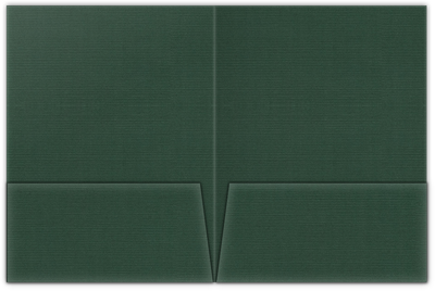 Deep Pine Linen 100lb 9 x 12 Two Pocket Folders with 4 Inch Pockets