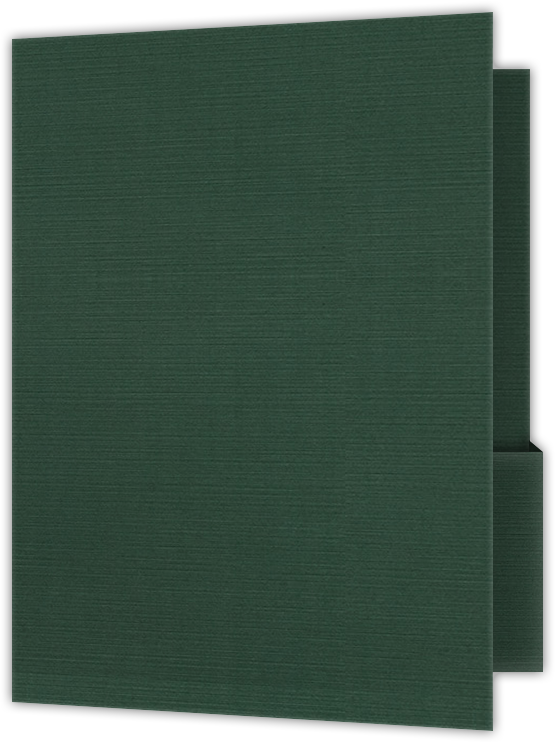 Deep Pine Linen 100lb 9 x 12 Two Pocket Folders with 4 1/4 Inch Deep Box Pockets and 1/4 Inch Expansion with Double Score Spine