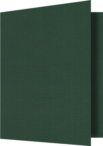 Deep Pine Linen 100lb 9 1/2 x 11 3/4 Two Pocket Folders with 4 1/2 Inch Pockets and 1 Inch Reinforced Top and Edges