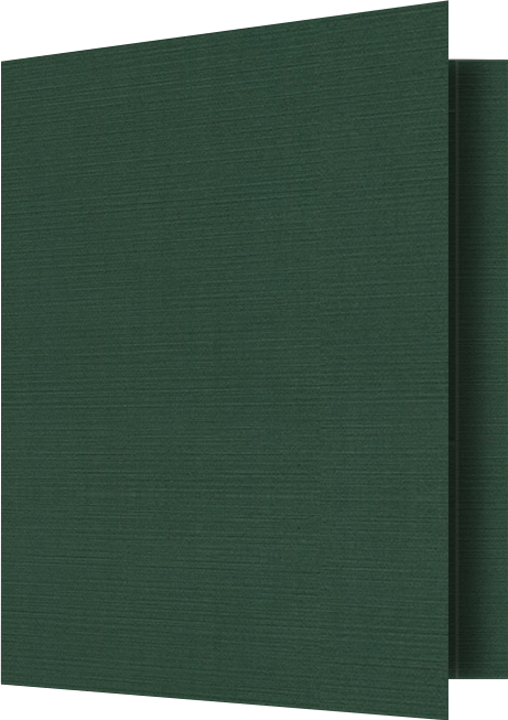 Deep Pine Linen 100lb 9 1/2 x 11 3/4 Two Pocket Folders with 4 1/2 Inch Pockets and 1 Inch Reinforced Top and Edges