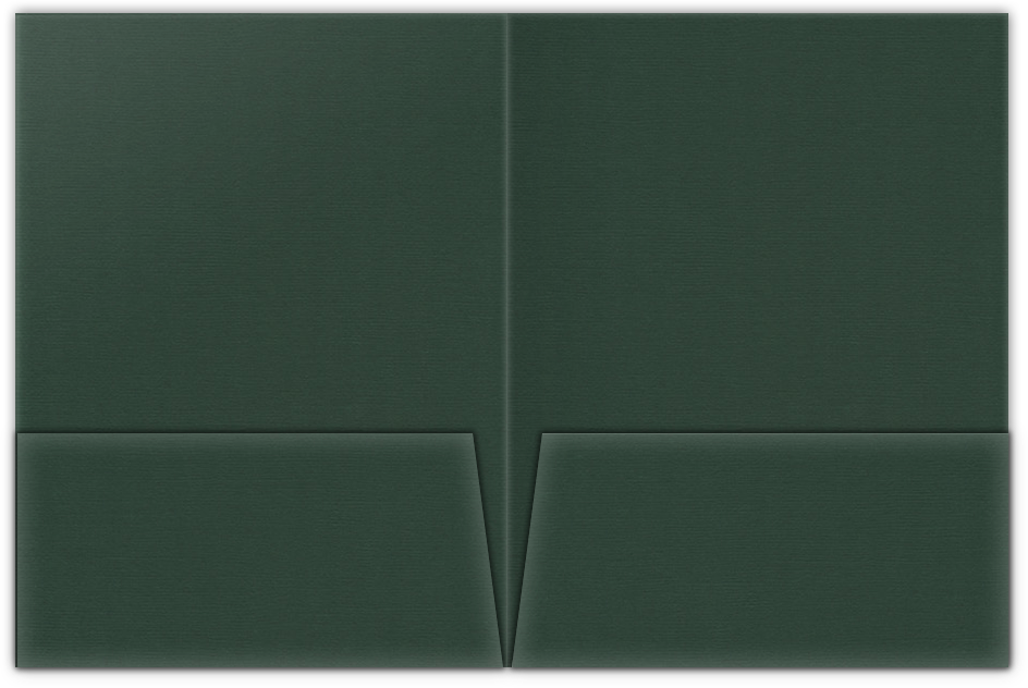 Forest Green Hopsack 90lb 9 x 12 Two Pocket Folders with 4 Inch Pockets