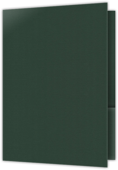 Forest Green Hopsack 90lb 6 x 9 Two Pocket Half Size Folders with 3 Inch Pockets