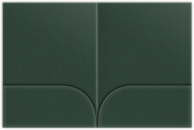Forest Green Hopsack 90lb 9 x 12 Two Pocket Folders with 4 Inch Curved Pockets