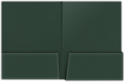 Forest Green Hopsack 90lb 9 x 12 Two Pocket Folders with 4 1/4 Inch Deep Box Pockets and 1/4 Inch Expansion with Double Score Spine