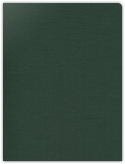 Forest Green Hopsack 90lb 9 x 12 Two Pocket Round Corner Folders with 4 1/4 Inch Pocket