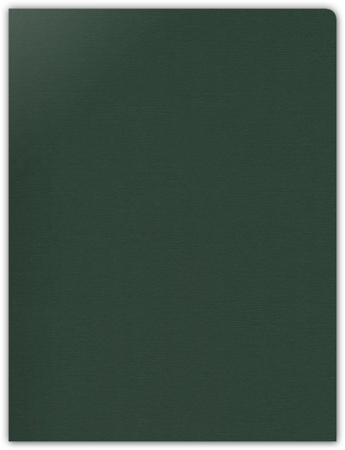 Forest Green Hopsack 90lb 9 x 12 Two Pocket Round Corner Folders with 4 1/4 Inch Pocket