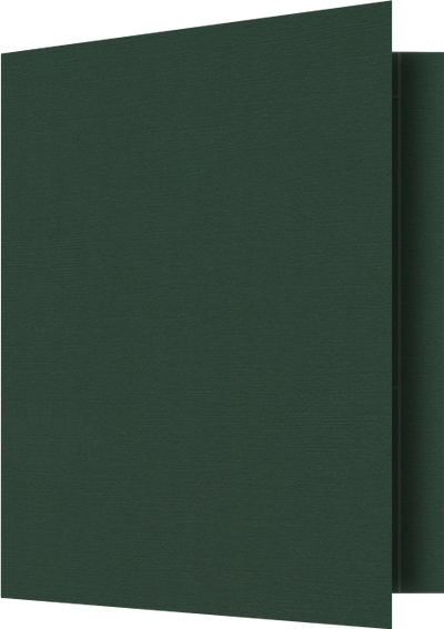 Forest Green Hopsack 90lb 9 1/2 x 11 3/4 Two Pocket Folders with 4 1/2 Inch Pockets and 1 Inch Reinforced Top and Edges