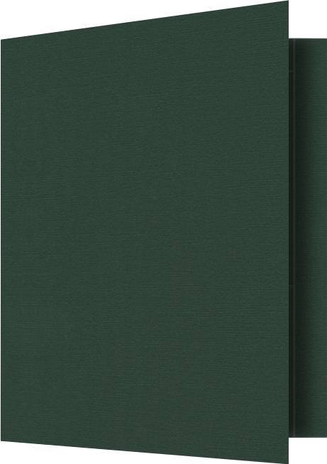 Forest Green Hopsack 90lb 9 1/2 x 11 3/4 Two Pocket Folders with 4 1/2 Inch Pockets and 1 Inch Reinforced Top and Edges