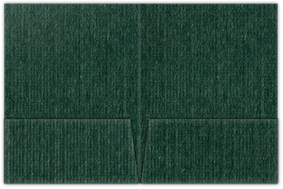 Green Linen 100lb 9 x 12 Two Pocket Folders with 4 Inch Pockets