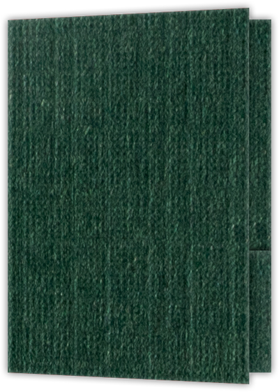Green Linen 80lb 9 x 12 Two Pocket Folders with 4 Inch Round Corner Pockets and 1/4 Inch Expansion with Double Score Spine