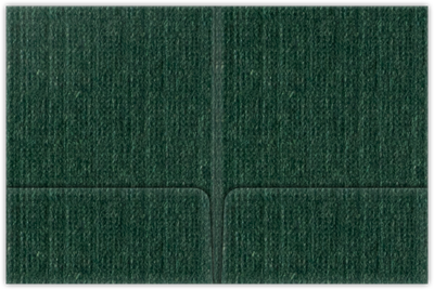 Green Linen 80lb 9 x 12 Two Pocket Folders with 4 Inch Round Corner Pockets and 1/4 Inch Expansion with Double Score Spine